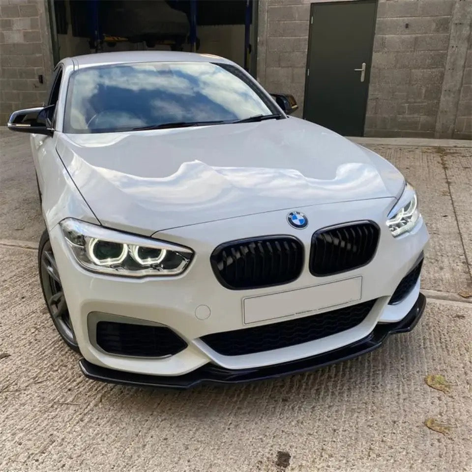 Gloss Black Performance Front Spoiler Splitter Lip for BMW F20,F21 Sport LCI models.