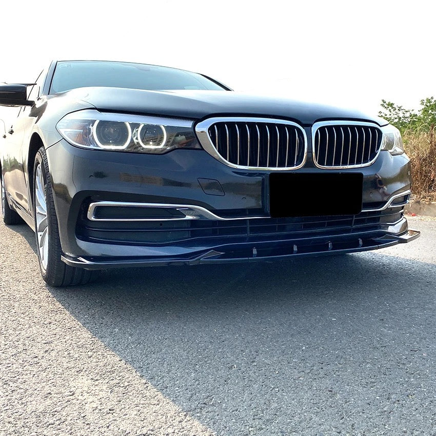 Glossy Black Performance front bumper lip for BMW G30, G31 SE models