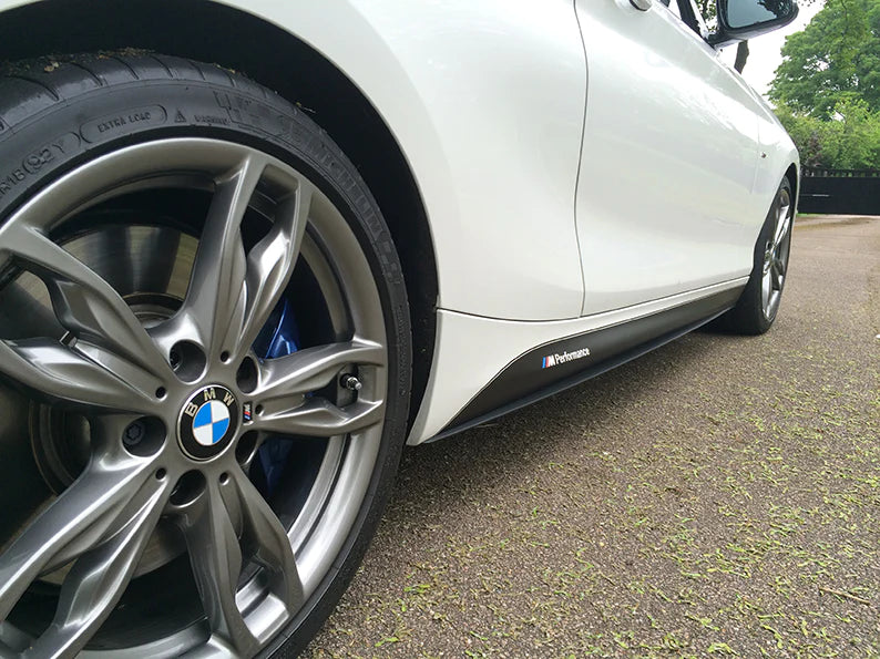 Gloss Black Performance Side skirt extension spoilers for BMW F20, F21models Pre-facelift.