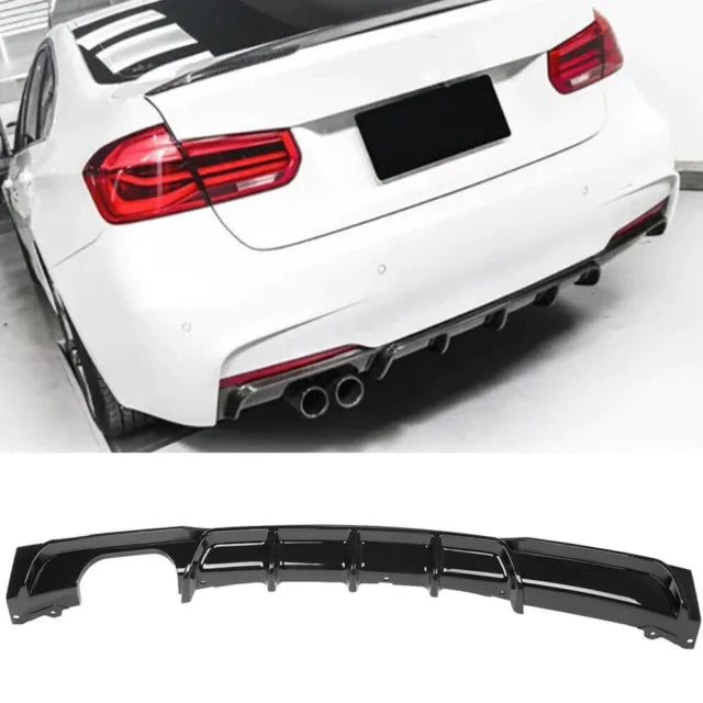 Gloss Black Performance Rear bumper diffuser  for BMW F30, F31