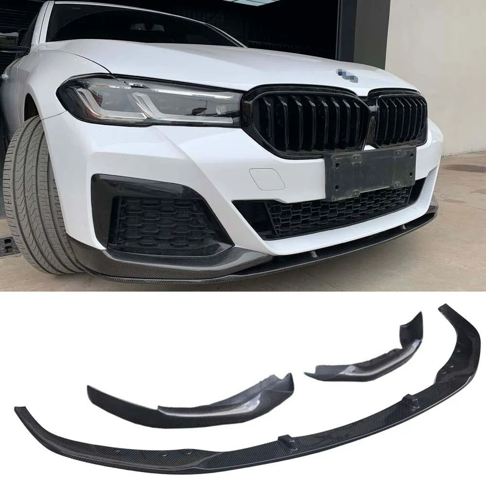 Glossy Black Performance front bumper lip for BMW G30, G31 LCI models